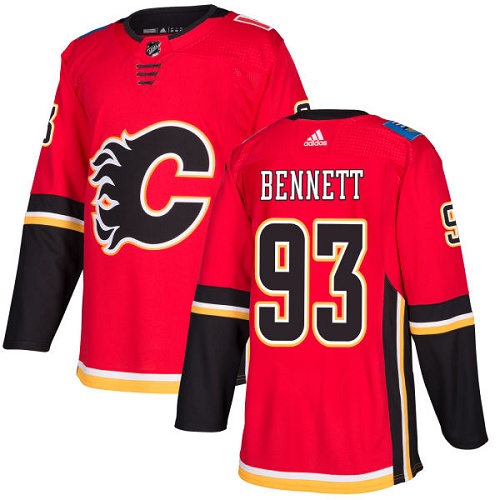 Adidas Flames #93 Sam Bennett Red Home Authentic Stitched NHL Jersey - Click Image to Close